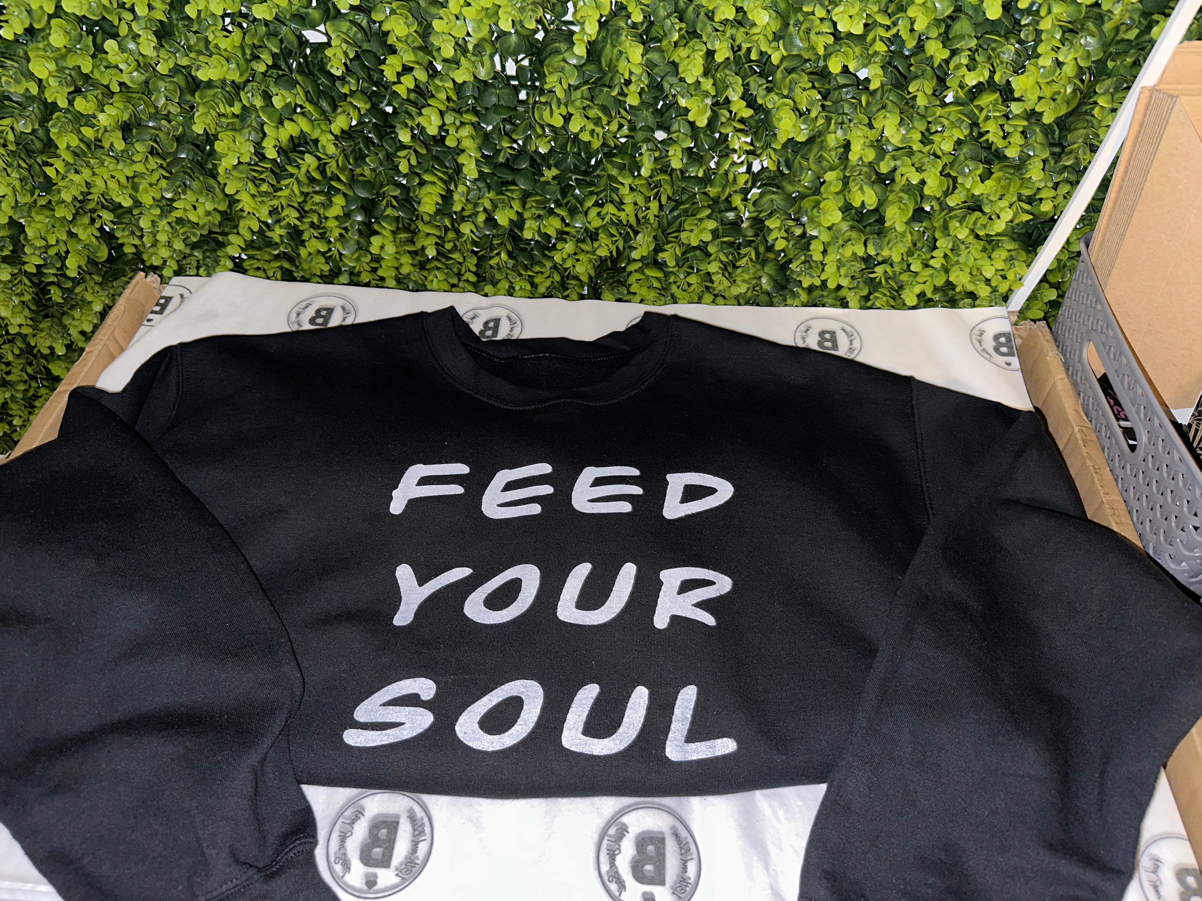 Graffiti - Feed Your Soul - Black Long Sleeved Crew