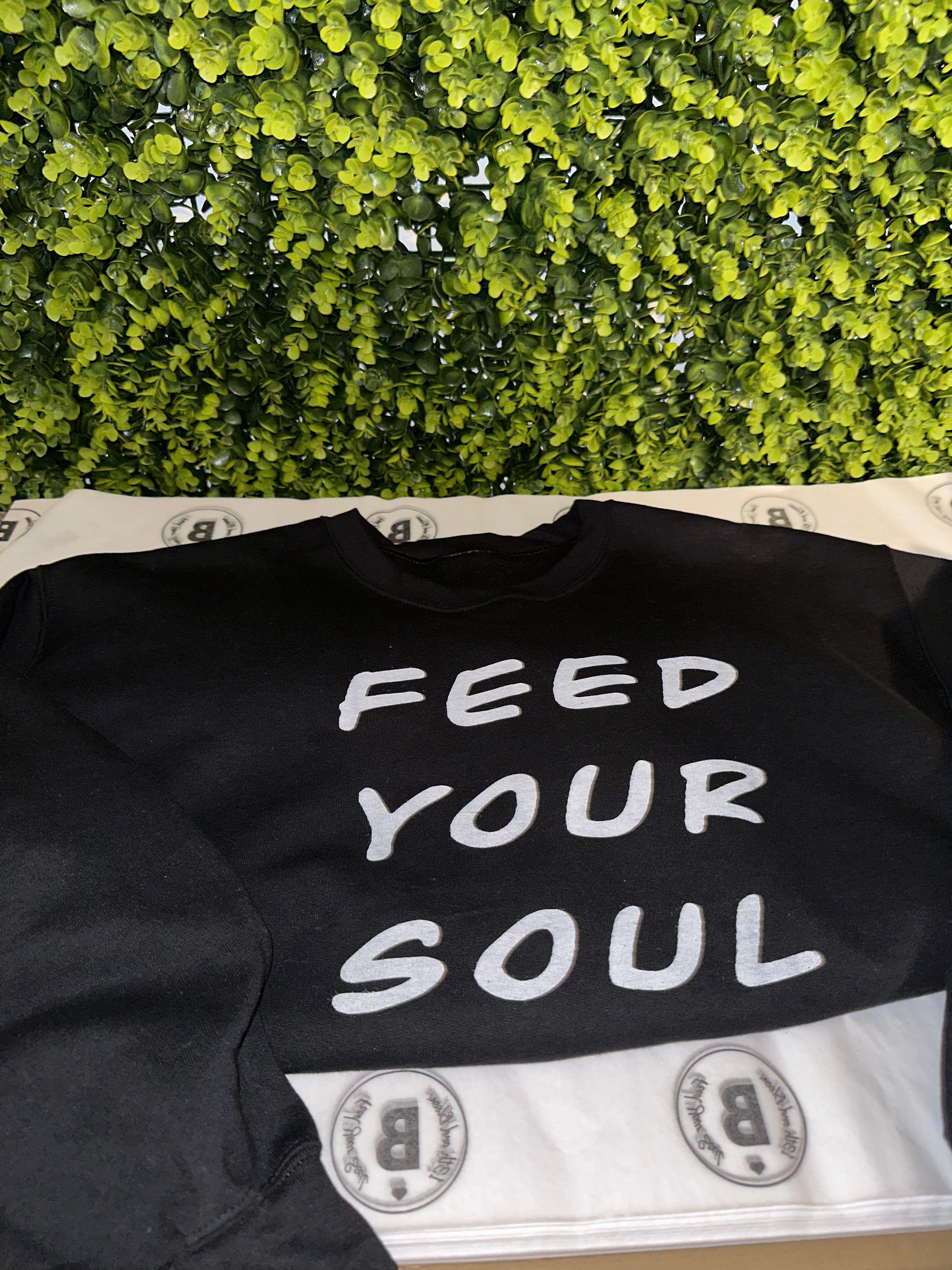 Graffiti - Feed Your Soul - Black Long Sleeved Crew